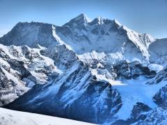 Everest und Makalu, von Mera Peak
