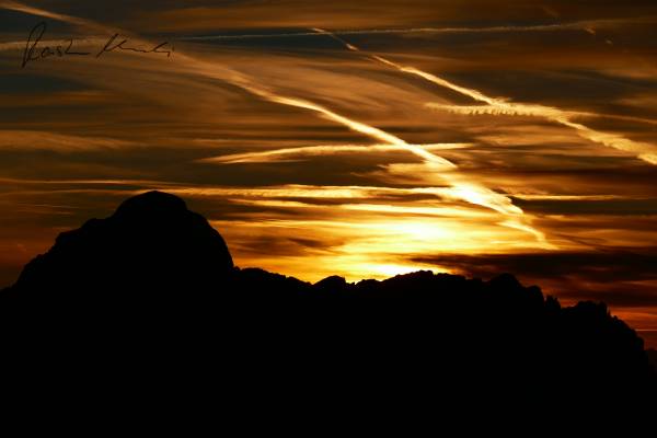 Sunset at Peitlerkofel