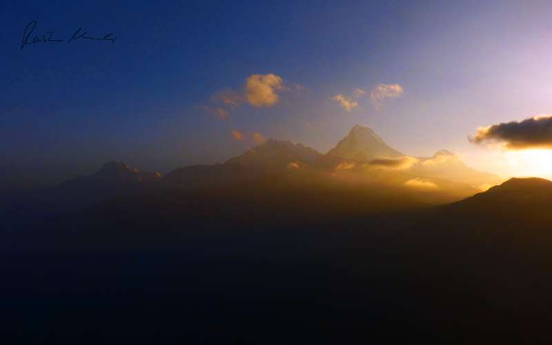 Sonnenaufgang über Annapurna South (von Poon Hill) Sonnenaufgang über Annapurna South (von Poon Hill)