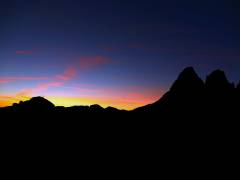 Sonnenuntergang an Grohmannspitze und Fünffingerspitze Sonnenuntergang an Grohmannspitze und Fünffingerspitze