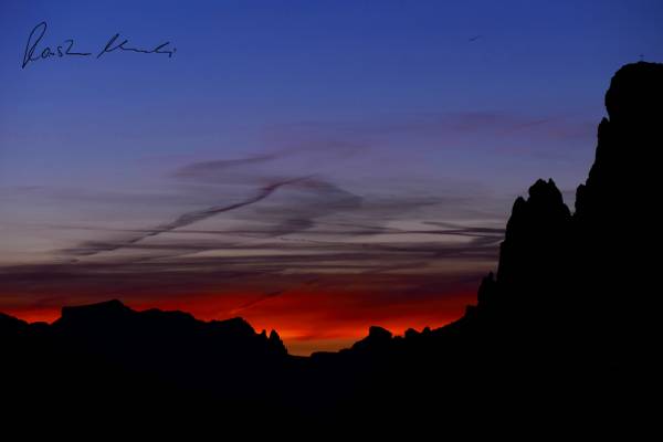 Sonnenuntergang, Sass die Stria 